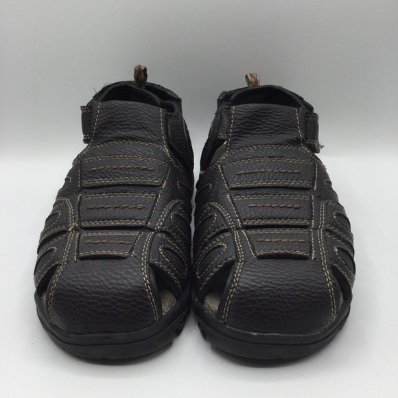 WRANGLER Pennington Brown Faux Leather Fisherman Sandals Size 7 - Picture 4 of 11